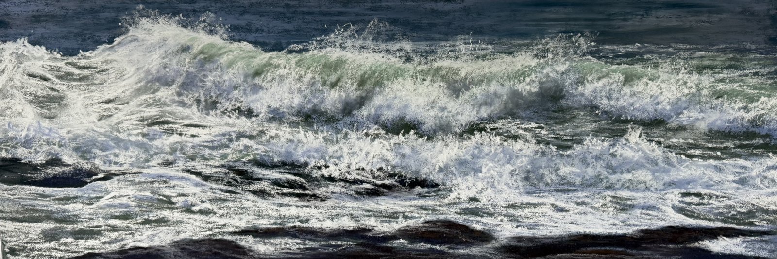Cornish Textures — original soft pastel painting by Jaci Hogan
