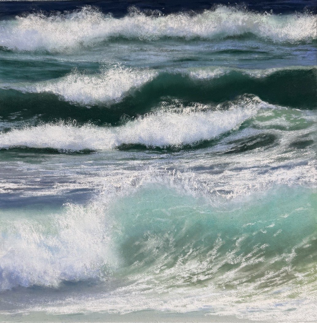 Afternoon Waves — original soft pastel painting by Jaci Hogan