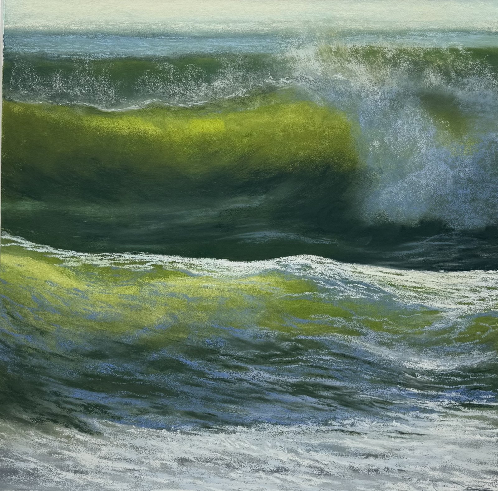 Bright Seas — original soft pastel painting by Jaci Hogan