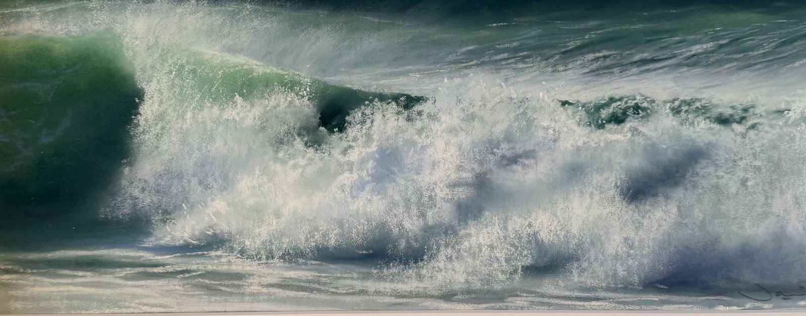 Keep Rolling In — original soft pastel painting by Jaci Hogan