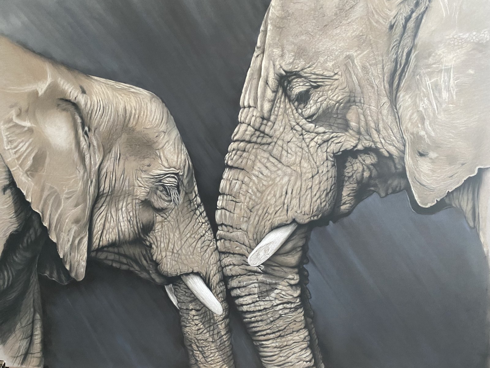Mother Love — original soft pastel painting by Jaci Hogan