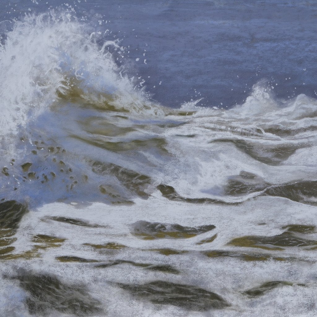 Sea Foam — original soft pastel painting by Jaci Hogan